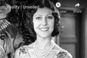 Screenshot from an Unveiled video of a female in the 1950s