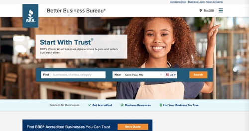 Home page of BBB Directory