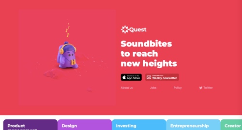 Home page of Quest