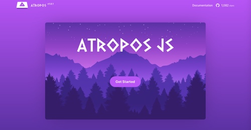 Atropos JS homepage