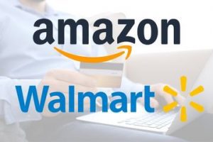 Amazon and Walmart logos