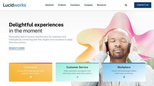 Home page of Lucidworks