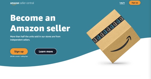 Home page for Amazon Seller Central