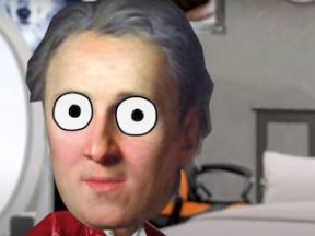 Screenshot from BBC video of Denis Diderot
