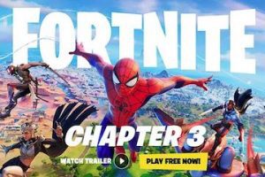 Screenshot of Fortnite home page