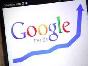 Google Trends logo on a smartphone