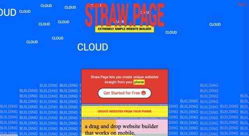 Screenshot of Straw.Page home page.