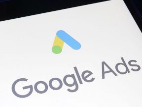 Google Ads logo on a smartphone screen