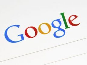 Google logo on a smartphone screen