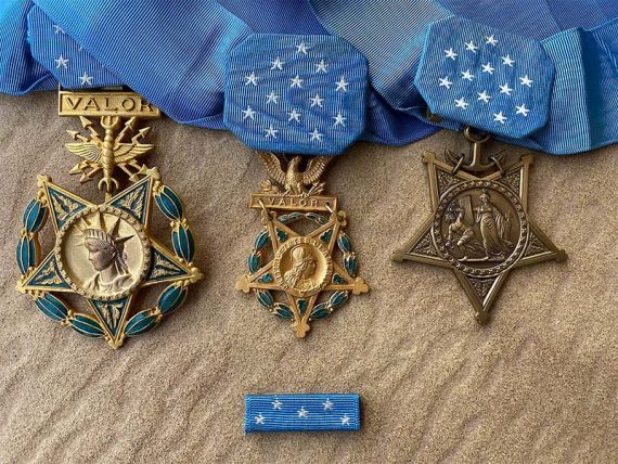 Image of Medals of Honor for the U.S. Air Force, Army, and Navy