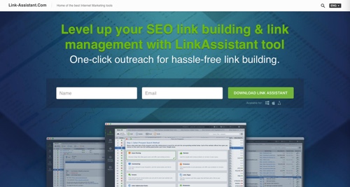 Screenshot of the LinkAssistant website.