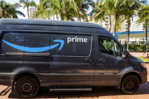 Photo of Amazon delivery van