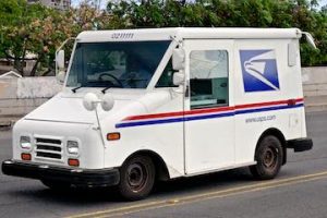 Photo of a USPS postal delivery vehicle