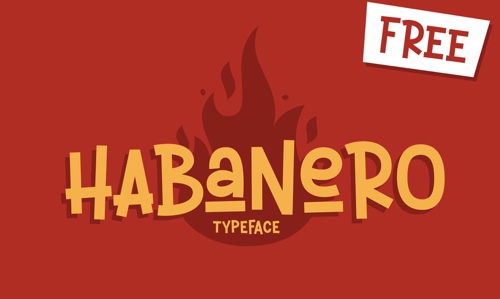 Screenshot of the Habanero font from Behance.net