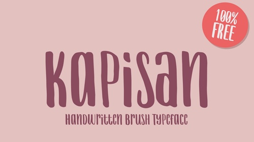 Screenshot of Kapisan font from Behance.net