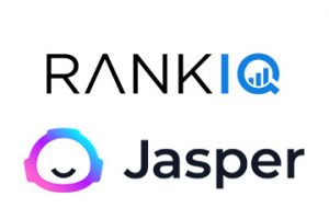 Logos of RankIQ and Jasper