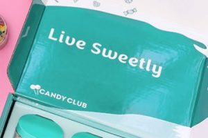 Screenshot of a "Live Sweetly" box from Candy Club