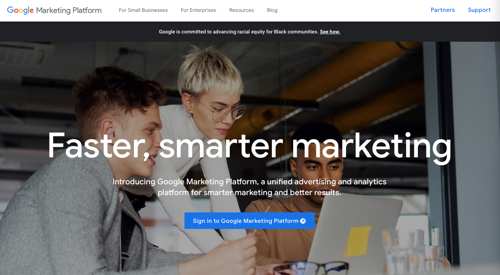 Screenshot of Google Marketing Platform.
