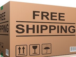 Image of a box with "Free Shipping" printed on it
