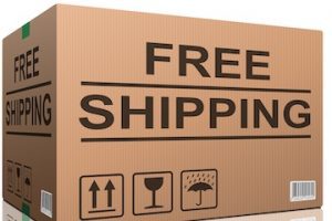 Image of a box with "Free Shipping" printed on it