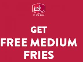 Screenshot from Jack in the Box SMS offer of free fries