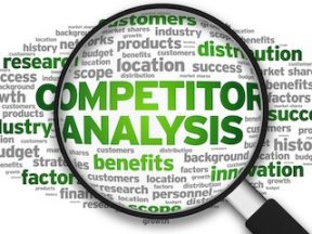 Word cloud illustration focusing on "Competitor Analysis"