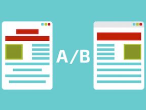 A-B comparison. Split testing. Concept vector illustration