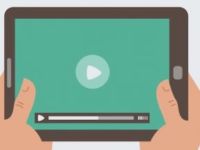 Illustration of a video player on a tablet