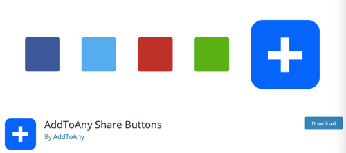 Screenshot of AddToAny Share Buttons, a WordPress plugin.