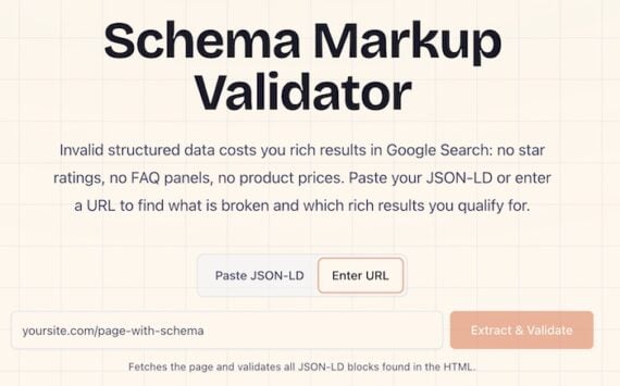Screenshot of the Ooty validator page