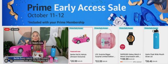Screenshot from Amazon.com of Early Access Sale banner
