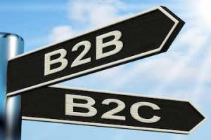 B2B or B2C Directions On A Metal Signpost