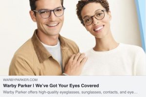 Image of a male and female wearing glasses Image of a male and female wearing glasses