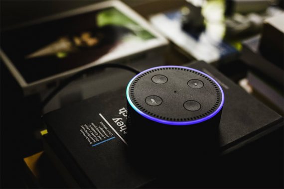 Photo of an Amazon Echo Dot