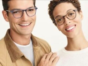 Warby Parker Open Graph photo of male and female wearing eyeglasses