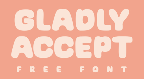 Screenshot of Gladly Accept font on Behance