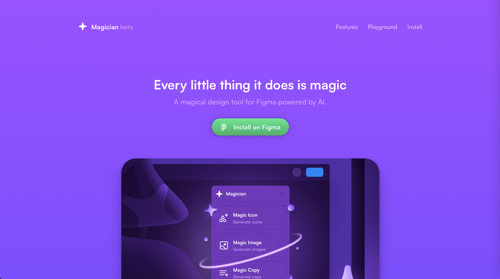 A Screenshot Of The Homepage Of Magic Design