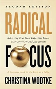Screenshot of the book "Radical Focus."