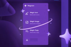 Screenshot of the Magician Design home page