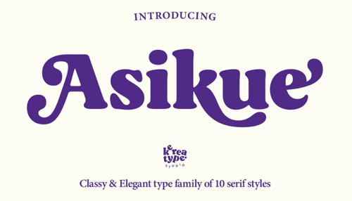 Screenshot of Asikue font example