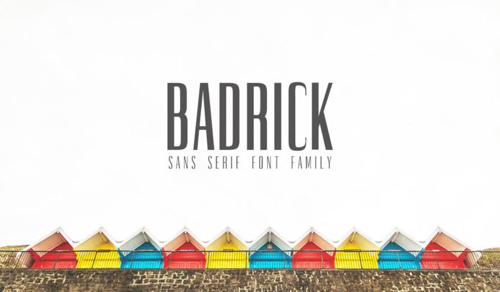 Screenshot of Badrick font example