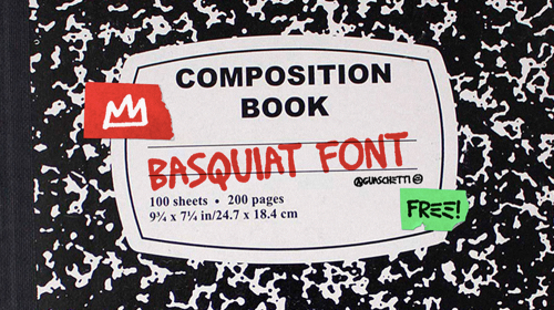 Screenshot of Basquiat font example