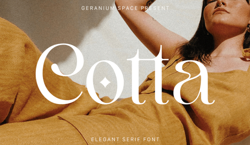 Screenshot of Cotta font example