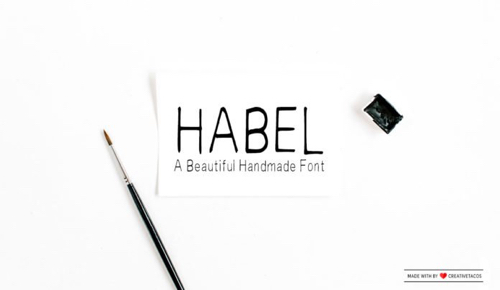 Screenshot of Habel font example