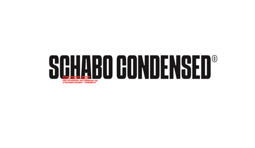 Screenshot of Schabo Condensed font example
