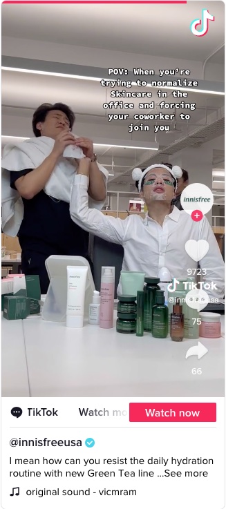 Screenshot of a TikTok video with a male and female lip sync