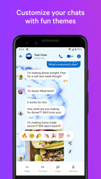 Une capture d'écran de Messenger sur un smartphone