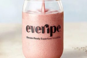 Screenshot of Everipe logo on a smoothie glass