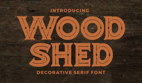 Woodshed homepage showing font