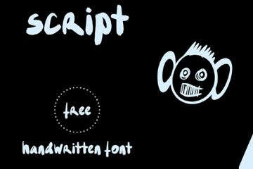 Screenshot of Fatbush font site showing the font and a handdrawn smiling face
